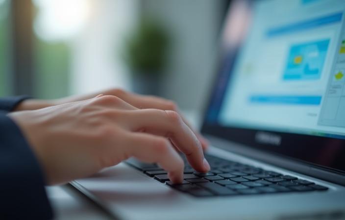 Image representing an online application form or keyboard typing, symbolizing the enrollment process