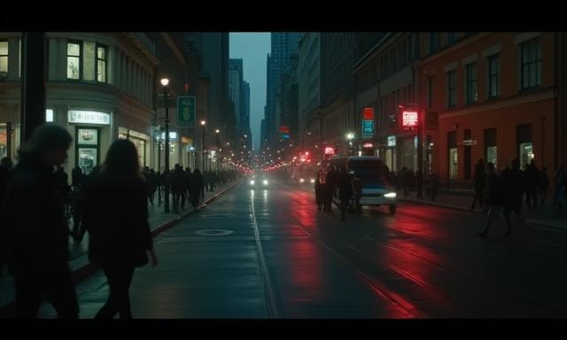 Still frame from 'The Urban Symphony' short film project by a student